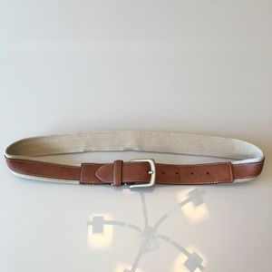 Men’s Canvas Leather Overlay Belt 32